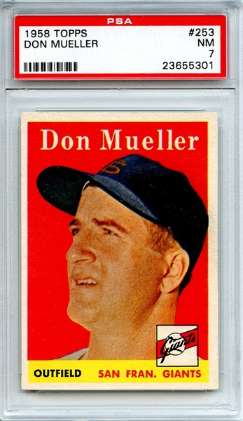 1958 Topps 253 Don Mueller PSA NM 7