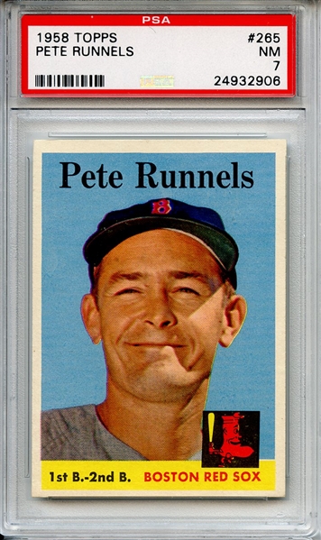 1958 Topps 265 Pete Runnels PSA NM 7