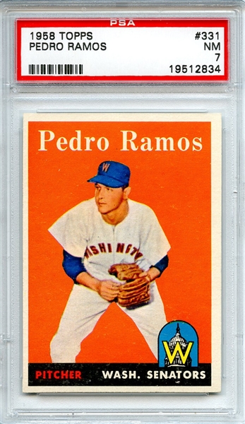 1958 Topps 331 Pedro Ramos PSA NM 7 