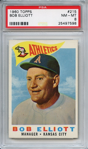 1960 Topps 215 Bob Elliott PSA NM-MT 8