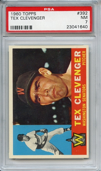 1960 Topps 392 Tex Clevenger PSA NM 7