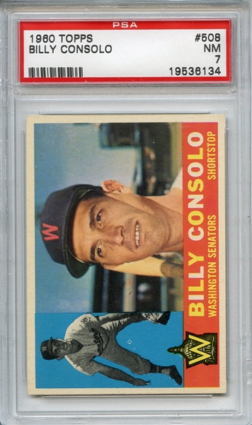 1960 Topps 508 Billy Consolo PSA NM 7