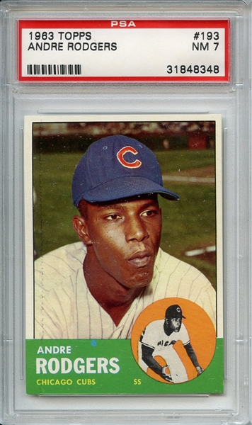 1963 Topps 193 Andre Rodgers PSA NM 7