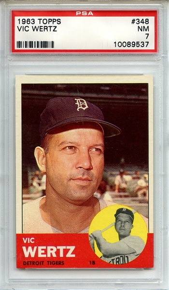 1963 Topps 348 Vic Wertz PSA NM 7