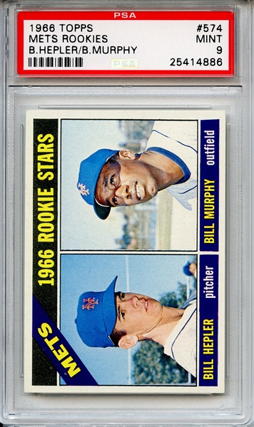 1966 Topps 574 New York Mets Rookies PSA MINT 9