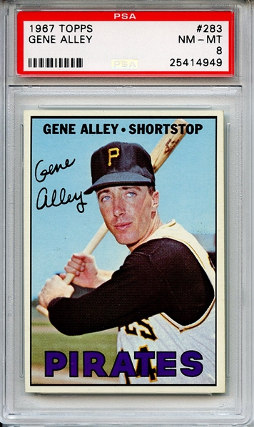 1967 Topps 283 Gene Alley PSA NM-MT 8