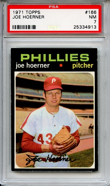 1971 Topps 166 Joe Hoerner PSA NM 7