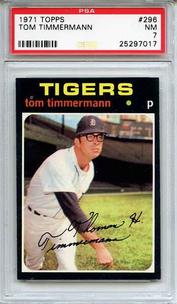 1971 Topps 296 Tom Timmerman PSA NM 7
