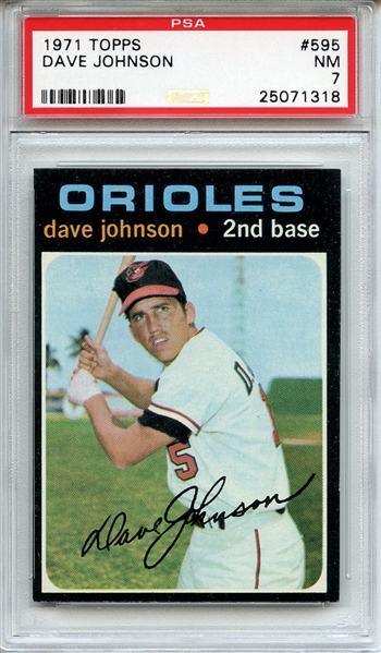 1971 Topps 595 Dave Johnson PSA NM 7