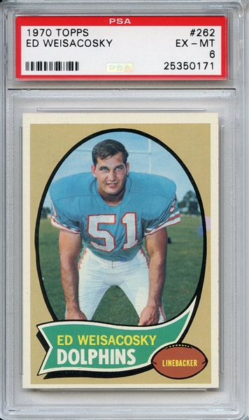 1970 Topps 262 Ed Weisacosky PSA EX-MT 6