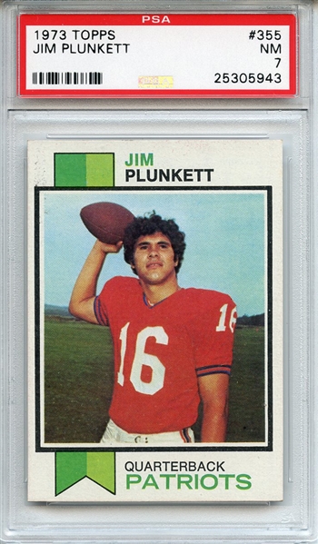 1973 Topps 355 Jim Plunkett PSA NM 7
