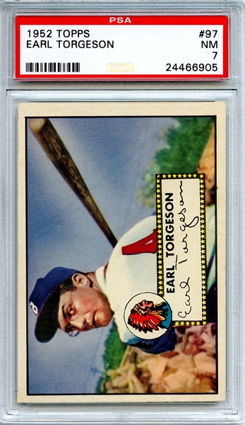 1952 Topps 97 Earl Torgeson PSA NM 7