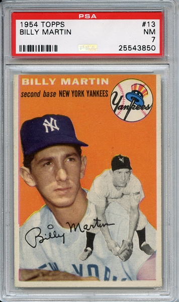 1954 Topps 13 Billy Martin PSA NM 7