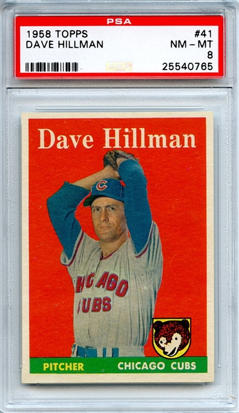 1958 Topps 41 Dave Hillman PSA NM-MT 8