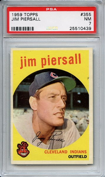 1959 Topps 355 Jim Piersall PSA NM 7