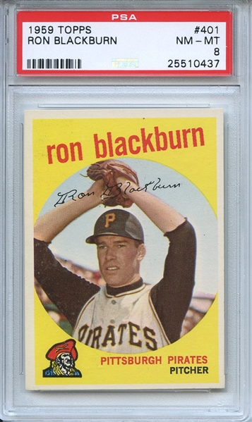 1959 Topps 401 Ron Blackburn PSA NM-MT 8