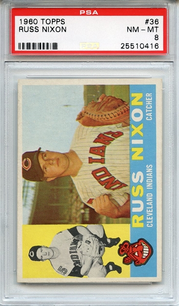 1960 Topps 36 Russ Nixon PSA NM-MT 8