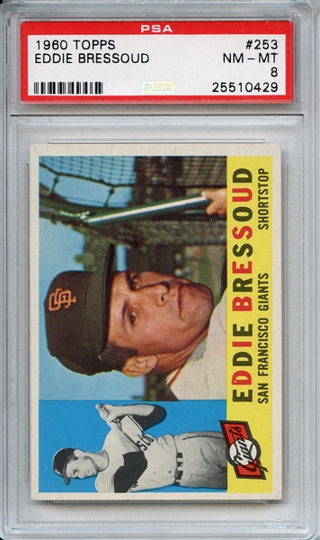 1960 Topps 253 Eddie Bressoud PSA NM-MT 8