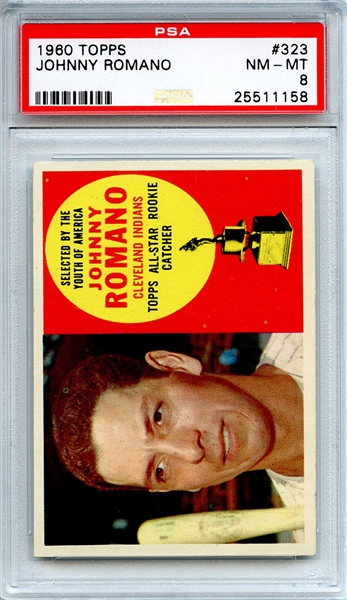 1960 Topps 323 Johnny Romano PSA NM-MT 8