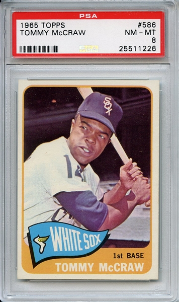1965 Topps 586 Tommy McCraw PSA NM-MT 8