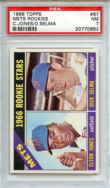 1966 Topps 67 New York Mets Rookies PSA NM 7