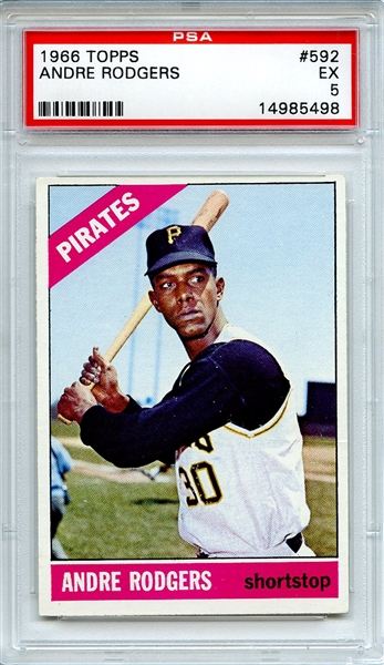 1966 Topps 592 Andre Rodgers PSA EX 5