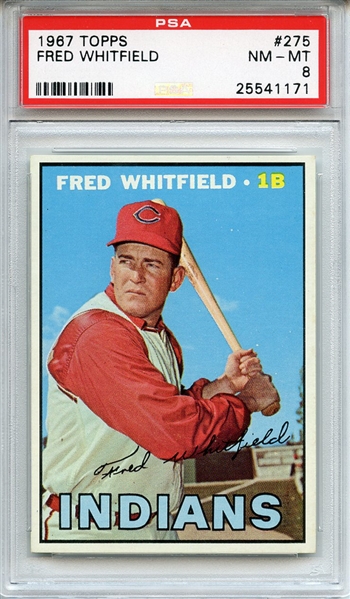 1967 Topps 275 Fred Whitfield PSA NM-MT 8