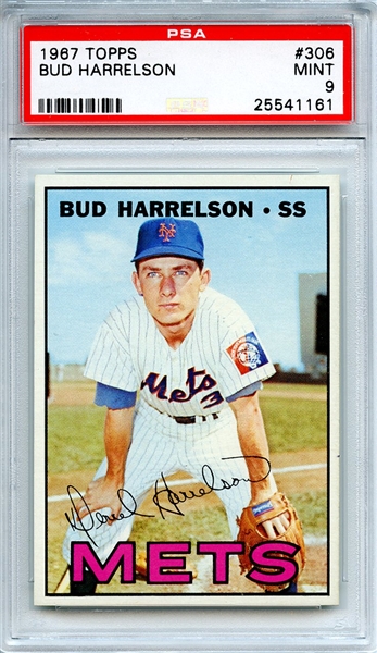 1967 Topps 306 Bud Harrelson PSA MINT 9