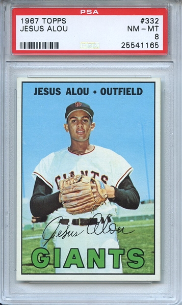 1967 Topps 332 Jesus Alou PSA NM-MT 8