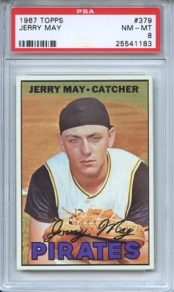 1967 Topps 379 Jerry May PSA NM-MT 8
