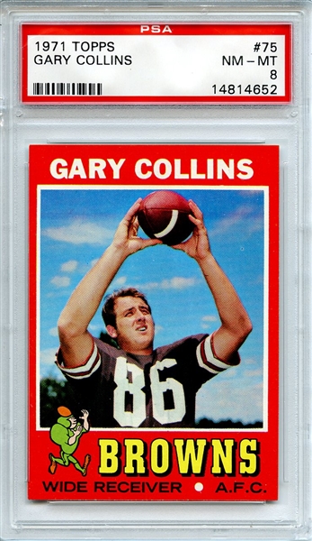1971 Topps 75 Gary Collins PSA NM-MT 8