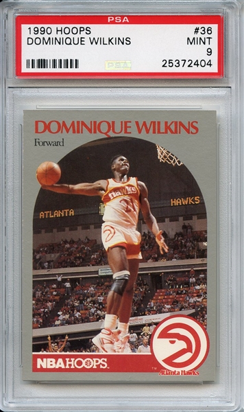 1990 Hoops 36 Dominique Wilkins PSA MINT 9