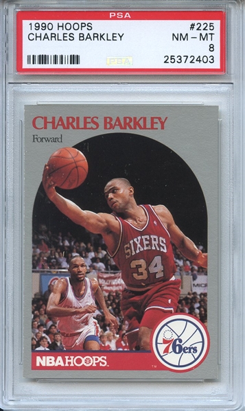 1990 Hoops 225 Charles Barkley PSA NM-MT 8