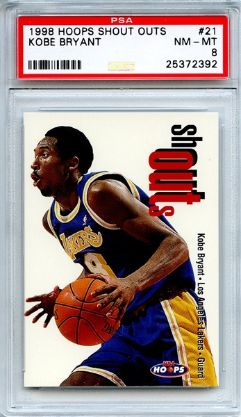 1998 Hoops Shout Outs 21 Kobe Bryant PSA NM-MT 8