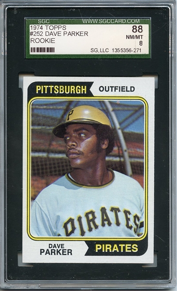 1974 Topps 252 Dave Parker RC SGC NM/MT 88 / 8