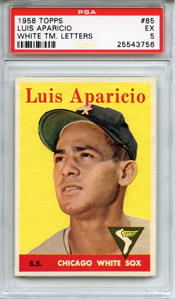 1958 Topps 85 Luis Aparicio PSA EX 5