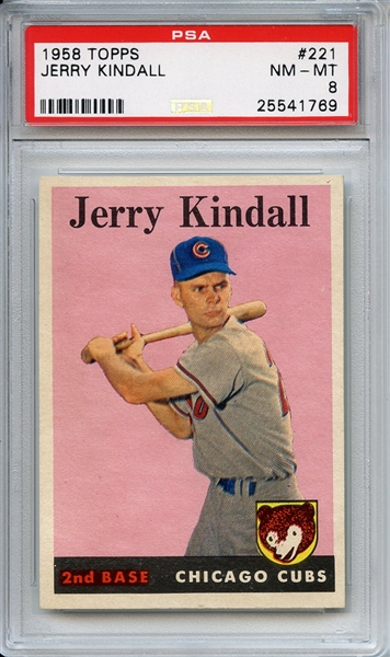 1958 Topps 221 Jerry Kindall PSA NM-MT 8