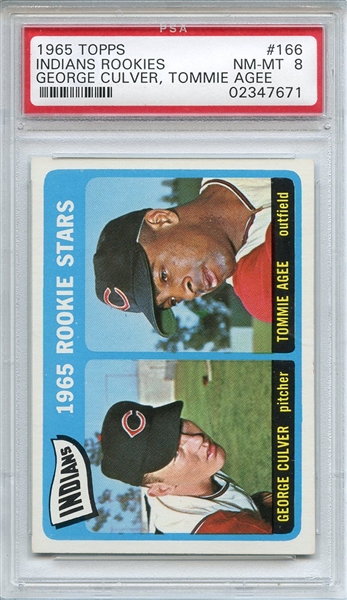 1965 Topps 166 Tommie Agree RC PSA NM-MT 8