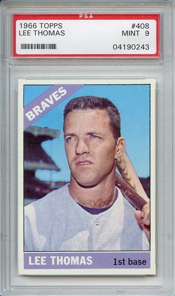 1966 Topps 408 Lee Thomas PSA MINT 9