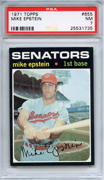 1971 Topps 655 Mike Epstein PSA NM 7