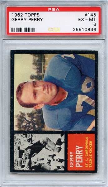 1962 Topps 145 Gerry Perry PSA EX-MT 6