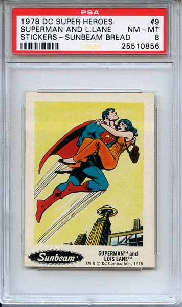 1978 DC Super Heroes Stickers 24 Flash PSA NM-MT 8