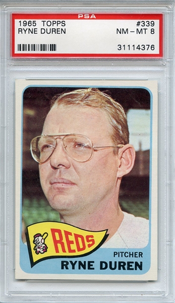 1965 Topps 339 Ryne Duren PSA NM-MT 8