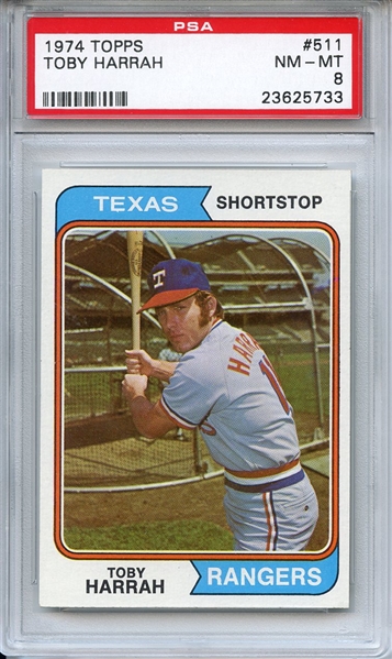 1974 Topps 511 Toby Harrah PSA NM-MT 8