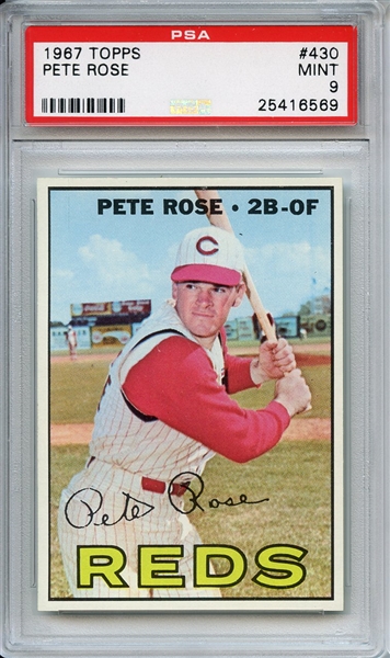 1967 Topps 430 Pete Rose PSA MINT 9