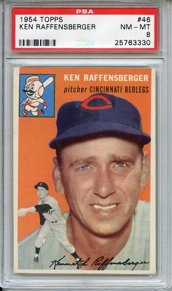 1954 Topps 46 Ken Raffensberger PSA NM-MT 8