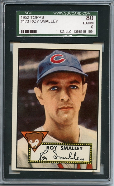 1952 Topps 173 Roy Smalley SGC EX/MT 80 / 6