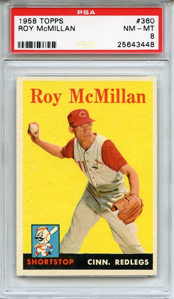 1958 Topps 360 Roy McMillan PSA NM-MT 8