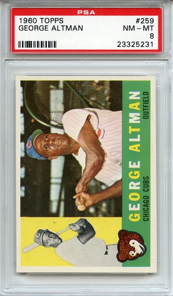 1960 Topps 259 George Altman PSA NM-MT 8