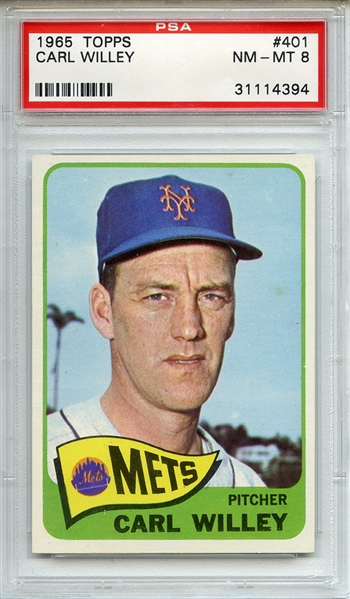 1965 Topps 401 Carl Willey PSA NM-MT 8